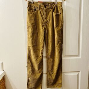 Levis Low Pro Thick Corduroy Pants Women 27 X 30 Golden Brown Relaxed Straight